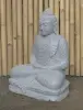  Product image 2 of the product “Seated Buddha made of Riverstone in Dhyana position - gesture of meditation, H.62 cm, natural. ”